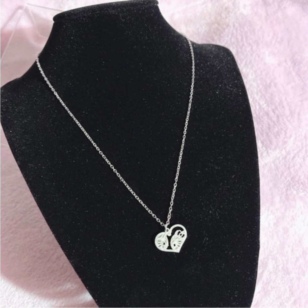 Hello Kitty & Dear Daniel Silver Stainless Steel Heart
Pendant Necklace - Picture 7 of 8